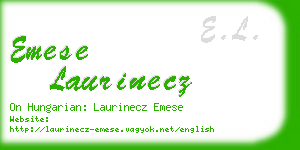 emese laurinecz business card